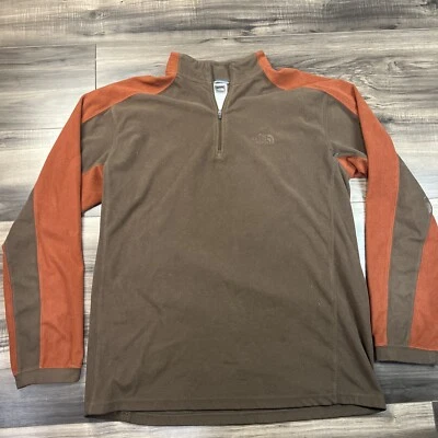 The North Face Sweater Mens Large Brown Orange Long Sleeve Mid-Weight Pull-over - Image 1 of 4