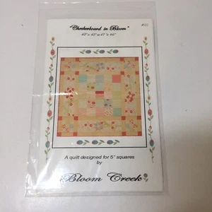 Checkerboard in Bloom Quilt Pattern 5" Charm Squares Bloom Creek - Picture 1 of 3