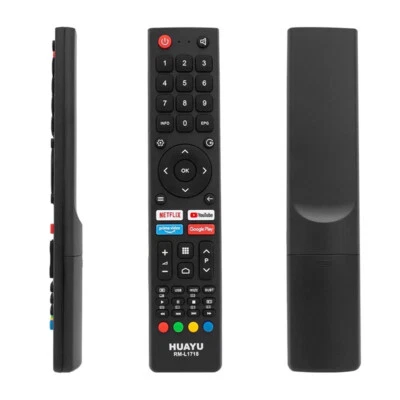 New HUAYU RM-L1718 Universal For CHIQ AKAI CHANGHONG JVC OK TV Remote Control - Image 1 of 4