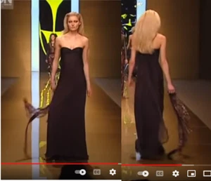 VALENTINO AW2002 Runway Vintage Silk Long Dress M - Picture 1 of 10