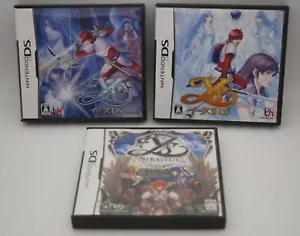 Nintendo DS Ys DS, YS DS II & YS Strategy 3Games Japan import falcom Rare - Picture 1 of 6