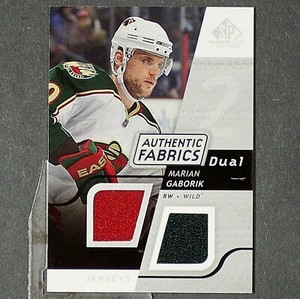 MARIAN GABORIK  2008-09 SP Game Used Dual Authentic Fabrics #AFMG Minnesota Wild