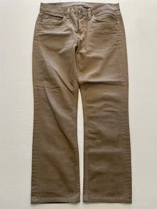 J Brand 32 x 28 Kane Straight USA MADE Brown 100% Cotton Twill Denim Jeans - Picture 1 of 10
