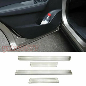 4*For Nissan Rogue 2017-2020 Silver Side Door Sill Scuff Plate Guard Panel Cover - Picture 1 of 5