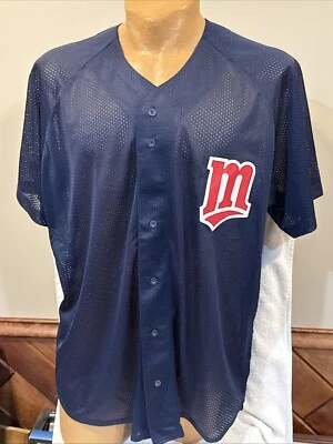 Camiseta deportiva Kirby Puckett Russell Athletic XL de malla azul para hombre de 1980 rara!! Foto 1 de 4