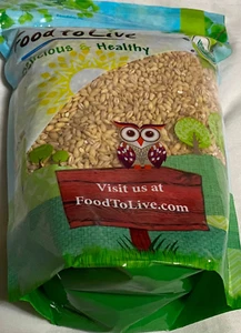 ORGANIC PEARL BARLEY NON-GMO VERIFIED ,PROCESSED HULLED BARLEY 3 LBS - Picture 1 of 2