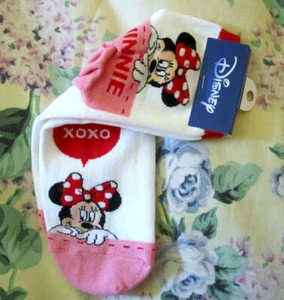 Minnie Mouse Socks XOXO - Girls Unisex - Picture 1 of 5