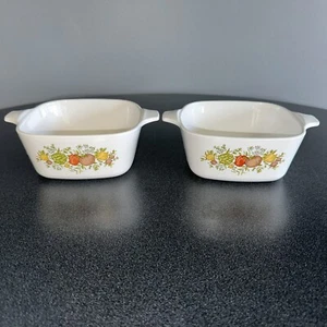 LOTE DE 2-Corning Ware SPICE OF LIFE P-43-B--2 3/4 tazas Pyrex - Imagen 1 de 6