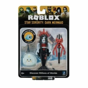 Neu ROBLOX Star Sorority Dark Mermaid Sammelfigur mit virtuellem Narwal  - Bild 1 von 5