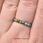 Natural Gemstone Crystal Beaded Stretch Stacking Ring Birthstone Jewellery