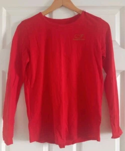 Vineyard Vines Girl's Long Sleeve Graphic Shirt Size L (14) Red Color NWT - Picture 1 of 3