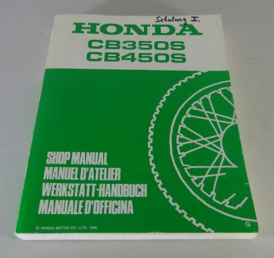 Manual De Taller Honda CB 350 S, CB 450 S Año 1986 - Imagen 1 de 4