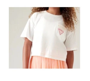 ATHLETA Boxy Cropped Top - White - NWT Girls XXL 16 - Picture 1 of 3