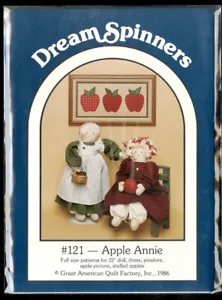 Dream Spinners #121 Apple Annie 22" Puppe, Kleid, Bild, Apfel Handwerk Schnittmuster - Bild 1 von 2