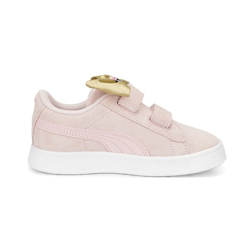 Sneakers PUMA scamosciate classiche leggere flessibili fiocco V slip on bambino ragazza rosa casual