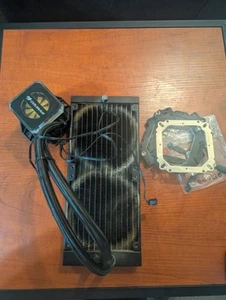 Cougar AIO Liquid Cooler LGA 1150 Intel 240mm Dual Fan Radiator - Bild 1 von 2