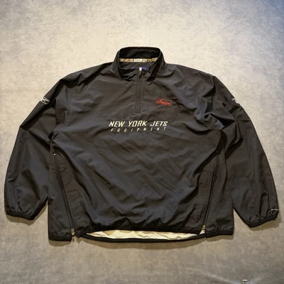 Chaqueta cortavientos vintage de los New York Jets para hombre XL Reebok NFL línea lateral suéter  Foto 1 de 4