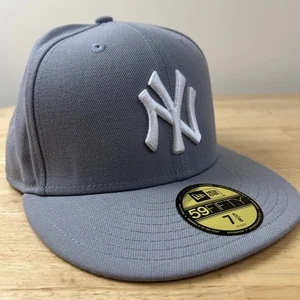 Era 59Fifty New York Yankees Baseball Hat Fitted Size 7 5/8 Gray - Picture 1 of 16
