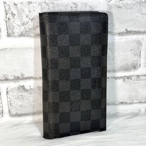 Cartera larga Louis Vuitton Damier grafito cartera braza plegable negra - Imagen 1 de 15