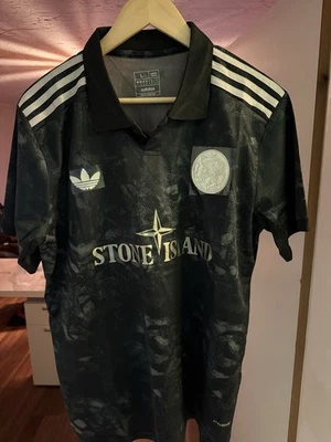 Trikot Ajax Amsterdam, Gr.L, Stone Island , Schwarz, DFB, Fussball, Neu - Bild 1 von 4