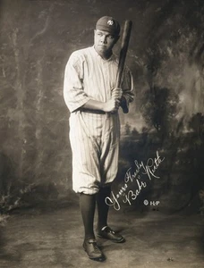 Reimpresión de foto de béisbol vintage de Babe Ruth - Postal impresa brillante 4x6 - Imagen 1 de 1