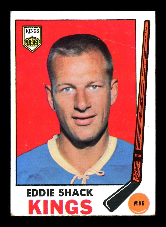1969-70 TOPPS NHL HOCKEY #106 Eddie Shack HOF VG-EX L A Kings Maple Leafs Card - Image 1 of 2