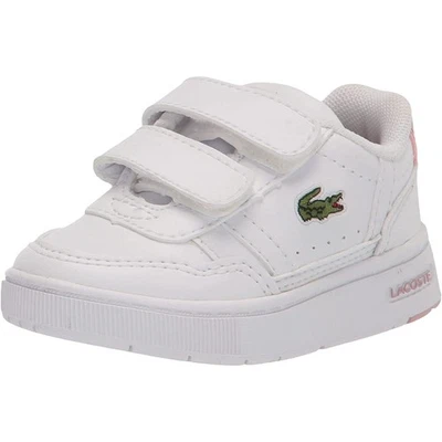 Zapatos sintéticos Lacoste para niños TClip | Blanco/Rosa claro | Auténticos nuevos Foto 1 de 4