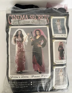 Femme Fatale Costume 3 Pc Gothic Bride Dress Costume W/ Veil & Waist Band Large - Picture 1 of 16