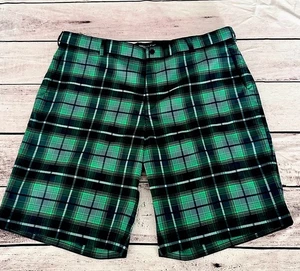 Nike Shorts Herren 42 Golf Tour Performance kariert grau grün Stretch 12" Schrittlänge - Bild 1 von 8