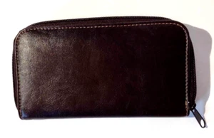 Damen Geldbörse Kunstleder mit Reißverschluss Innentaschen und CC Organizer - Bild 1 von 4