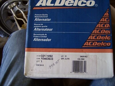 GENUINE GM 10463663 ALTERNATOR ASTRO VAN 321-1092 - Image 1 of 4