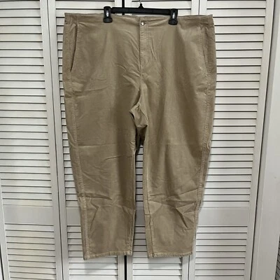 Eileen Fisher 3X Tapered Ankle Pants Corduroy Tan Beige Organic Cotton New - Image 1 of 4