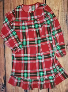 Carters Sz Medium Christmas Gown Pj Pajamas Plaid - Picture 1 of 1