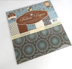 Scrapbooking carta tessuto adesivo DCWV 12 fogli 12"" x 12"" NUOVO sigillato - Foto 1 di 6