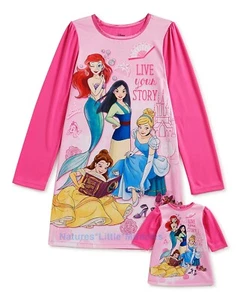 Disney Princess Nightgown Matching Doll Gown Size 6-6x Pajamas American Girl 18" - Picture 1 of 2