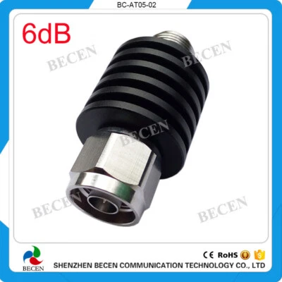 rf Attenuator 10W N 6dB Attenuator Plug male to Jack female 10Watt  N-JK DC-3Ghz - Image 1 of 4