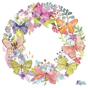 Pegatinas violetas - Corona de mariposas grande - Fondo transparente - 1 pegatina - Imagen 1 de 1