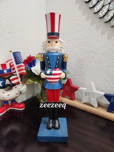 Stars & Stripes Patriotic 4th of July SoldierFigurine Statue 14" Memorial Day - Picture 1 of 7