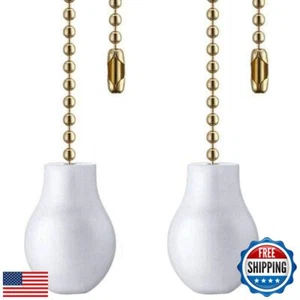 Akahttbn Ceiling Fan Chain Pulls Extenders Decorative Ornaments 12 Inches Whi - Picture 1 of 5