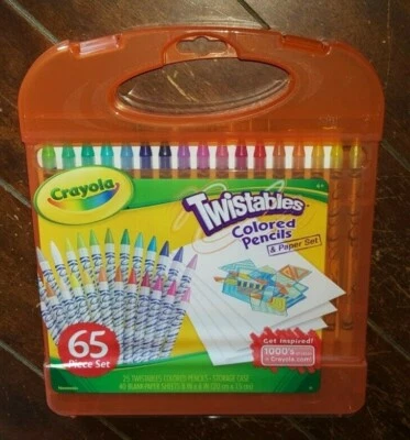 Juego de 25 lápices de colores y 40 papeles giratorios Crayola con estuche - Artículo #04-5225 Foto 1 de 2