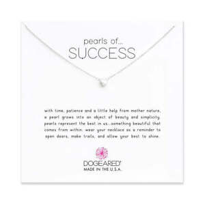 Dogeared Freshwater Pearls of Success Sterling Silver Necklace