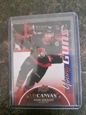2021-22 Upper Deck Extended Series Young Guns Canvas Egor Sokolov YG RC C363 - Image 1 of 2