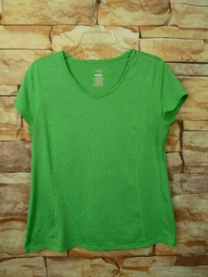 Blusa atlética feminina Danskin Now Dri-More stretch verde tamanho XL M-44 - Imagem 1 de 4