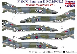 UpRise Decals UR48226 - DECAL F-4K/M British Phantom-II (FG.1/FGR.2) Pt.7 1/48 - Picture 1 of 8