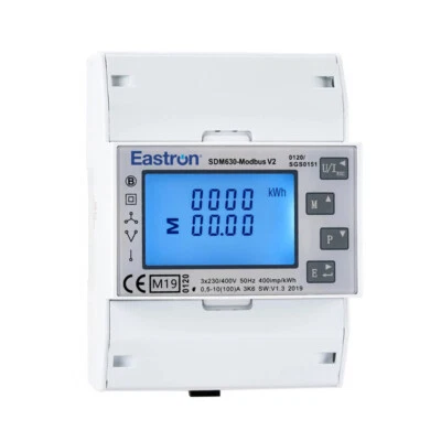 EASTRON SDM630-MODBUS-MID V3 100A - Contatore di energia trifase - Nuova generazione