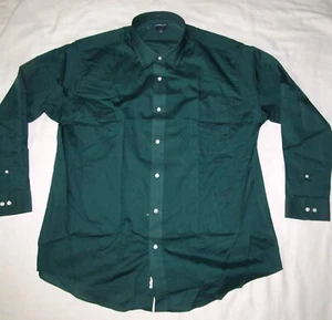 New Croft & Barrow Slim Fit Green Button Down Dress Shirt Mens Size 2X 34 35 2XL - Picture 1 of 3