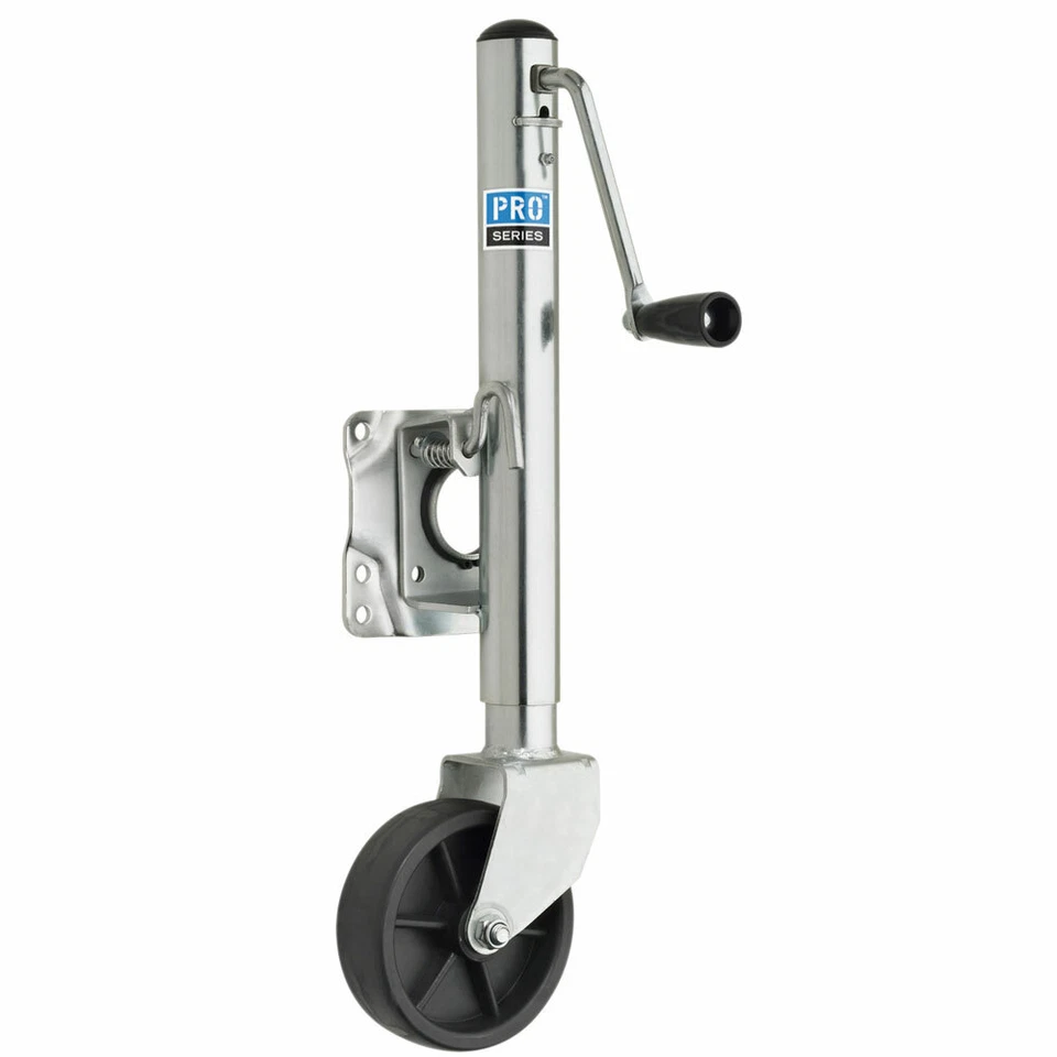 Pro Series 1000 lbs. Zinc Plated Swivel Jack w/6" Poly Wheel - Image 1 of 1