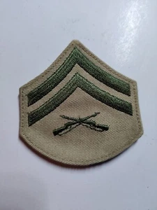 USMC Marines Chevrons- Khaki/ Green Corporal CPL (23-2685) - Picture 1 of 2