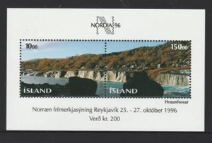 ICELAND 1995 ""NORDIA 96" Exposición de Estampillas - Hoja/Bloque en Miniatura Estampillada sin montar o nunca montada - Imagen 1 de 1