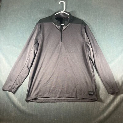 Nike Dri-Fit Men's Golf Jacket XL Gray Stretch Mesh Lined Mock Neck Quarter Zip - Image 1 of 4